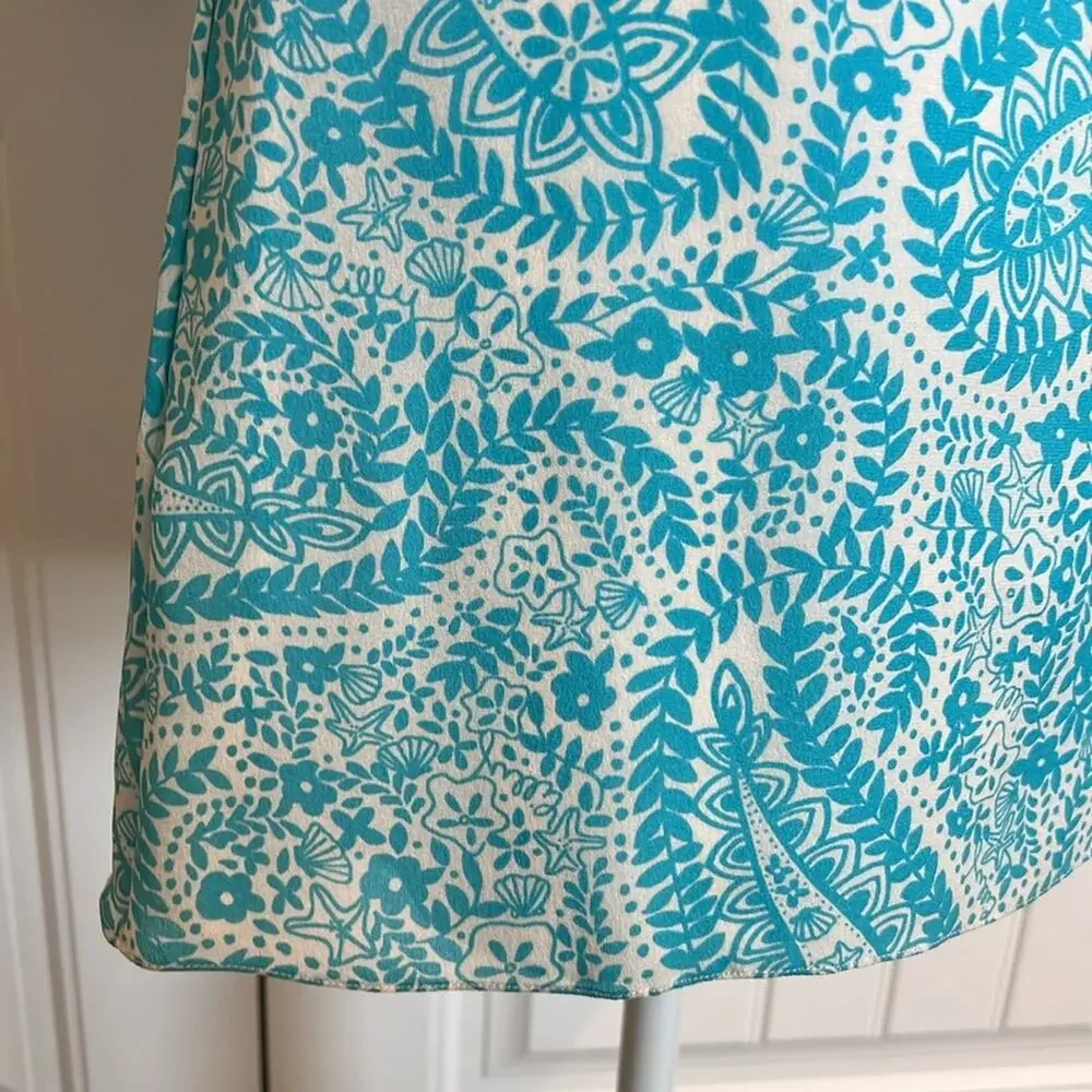 Beautiful 100% Silk Lilly Pulitzer Paisley mini Dress 6‎ coastal preppy chic fun
